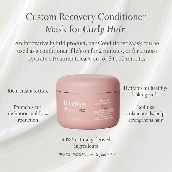 Function of Beauty NEW Curly Hair Recovery Conditioner Mask B3 Bonding –  7 OZ - Picture 2 of 12